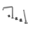 ABACUS Iso Pro 5 Tap Hole Deck Mounted Bath Shower Mixer - Matt Anthracite | Modern Bathroom Taps -Bathroom Sales Shop 0043 TBTS 446 3222