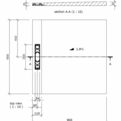 Wedi Fundo Riolito Neo Shower Tray - 900 x 900mm with 300mm Channel - Premium Wet Room Solution -Bathroom Sales Shop 075100031 tech