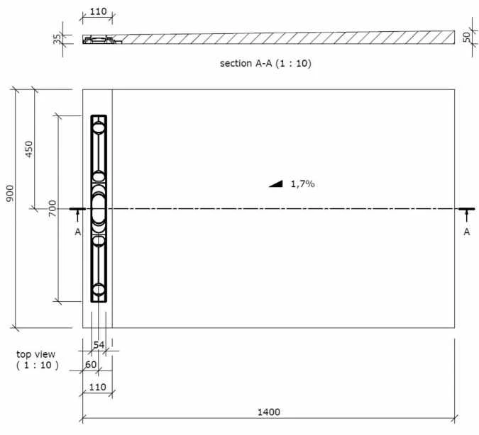 Wedi Fundo Riolito Neo Shower Tray 1400 x 900mm with 700mm Channel - Premium Wet Room Solution 11 Wedi Fundo Riolito Neo Shower Tray 1400 x 900mm with 700mm Channel - Premium Wet Room Solution - Image 9