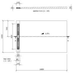 Wedi Fundo Riolito Neo Shower Tray - 1600 x 1000mm with 800mm Channel | Premium Wet Room Solution -Bathroom Sales Shop 075100034 tech