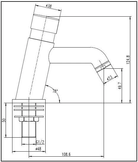 Highlife Skara Non-Concussive Push Button Basin Mono Tap (Single) - 10012S | Stylish & Efficient Bathroom Tap 4 Highlife Skara Non-Concussive Push Button Basin Mono Tap (Single) - 10012S | Stylish & Efficient Bathroom Tap - Image 2