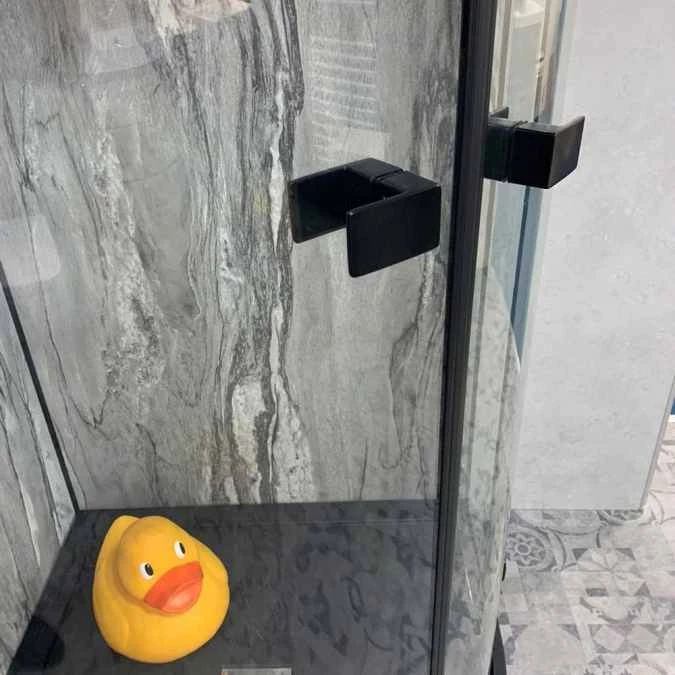 Vodas 8 Stella 900 Frameless Hinge Door Quadrant Shower Enclosure - Black | Premium Showering Solution 6 Vodas 8 Stella 900 Frameless Hinge Door Quadrant Shower Enclosure - Black | Premium Showering Solution - Image 4