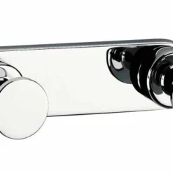 Tecno Project Chrome Double Hook by Origins Living | Stylish Bathroom Robe Hook