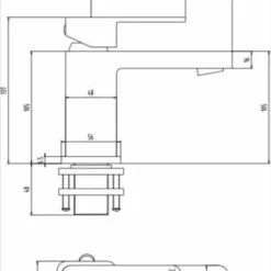 Fife Chrome Basin Mixer Tap with Wastes - HighLife Bathrooms | Modern Bathroom Taps -Bathroom Sales Shop 12513 tech