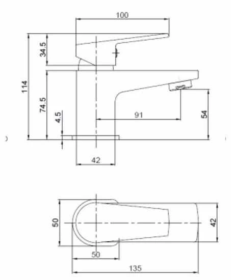 Earn Monobloc Basin Mixer Tap with Wastes - Modern Bathroom Faucet by HighLife Bathrooms 8 Earn Monobloc Basin Mixer Tap with Wastes - Modern Bathroom Faucet by HighLife Bathrooms - Image 6