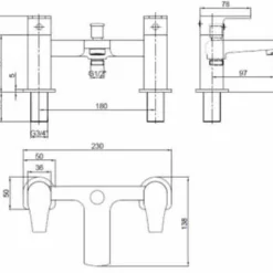 Earn Bath Shower Mixer Tap - Highlife Bathrooms | Chrome Bath Taps | Modern Bathroom Taps -Bathroom Sales Shop 12825 tech
