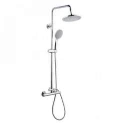 Alliance ASP Dual Head Thermostatic Shower Kit with Rain Head | Premium Rigid Riser Shower Kit