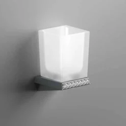 Swarovski Chrome Tumbler Holder by Origins Living | Elegant Bathroom Accessory