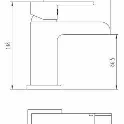 Balfron Monobloc Basin Mixer Tap with Wastes | HighLife Bathrooms Waterfall Tap -Bathroom Sales Shop 16413 tech
