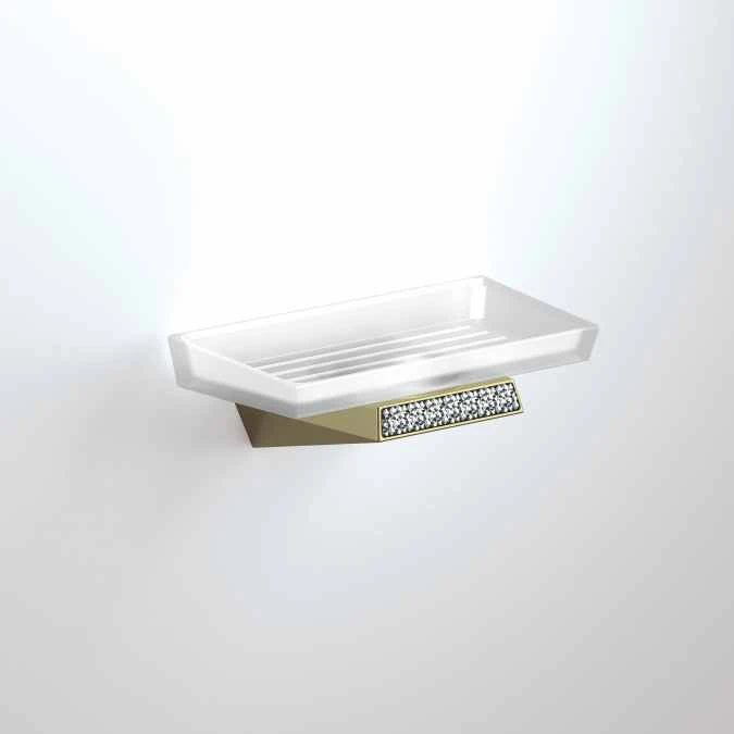 Swarovski S8 Gold Soap Dish - Luxury Bathroom Accessory by Origins Living 3 Swarovski S8 Gold Soap Dish - Luxury Bathroom Accessory by Origins Living