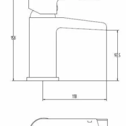 HighLife Bathrooms Alford Monobloc Basin Mixer Tap with Wastes - Chrome Finish -Bathroom Sales Shop 16513 tech