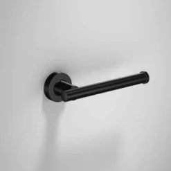 Tecno Project Black Spare Open Toilet Roll Holder by Origins Living - Durable Bathroom Accessory