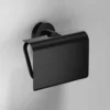 Tecno Project Black Toilet Roll Holder With Flap by Origins Living - Modern Bathroom Accessory -Bathroom Sales Shop 166282 tecno project toilet roll holder with flap