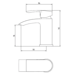 Coll Mono Basin Mixer Tap & Push Waste - Modern Design by Highlife Bathrooms -Bathroom Sales Shop 17213 COLL BM L