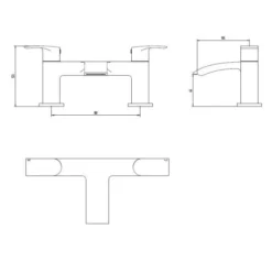 Coll Bath Filler Tap - Modern Chrome Finish | Highlife Bathrooms -Bathroom Sales Shop 17221 COLL BATH FILLER L