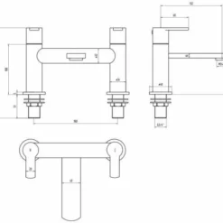 Golspie Bath Filler Tap - Modern Design by HighLife Bathrooms -Bathroom Sales Shop 176211