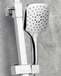 Scudo Helier Square Cool Touch Dual Head Rigid Riser Shower Kit - Premium Shower Valve System -Bathroom Sales Shop 2