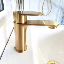 Ripley Monobloc Basin Mixer Tap - Brushed Brass - Signature | High-Quality Bathroom Taps -Bathroom Sales Shop 20211008 104634 resized