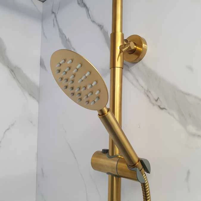 Signature Ripley Brushed Brass Round Thermostatic Dual Head Shower Set - Premium Shower Kit 5 Signature Ripley Brushed Brass Round Thermostatic Dual Head Shower Set - Premium Shower Kit - Image 3