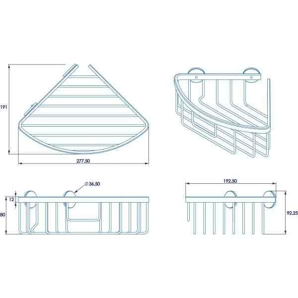 Croydex Premium Single Corner Shower Caddy - 35 X 273 X 190mm | Durable Bathroom Storage Organiser 4 Croydex Premium Single Corner Shower Caddy - 35 X 273 X 190mm | Durable Bathroom Storage Organiser - Image 2