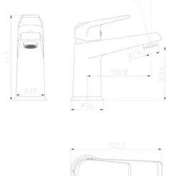 Linton Bathroom Basin Monobloc Mixer Tap with Sprung Waste - HighLife Bathrooms | Chrome Finish | Basin & Bathroom Taps -Bathroom Sales Shop 31113S