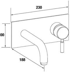 Francis Pegler Visio Wall Mounted Bath Filler Tap - Modern Bathroom Tap -Bathroom Sales Shop 4K4010