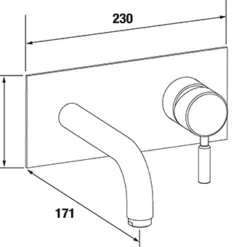 Francis Pegler Visio Wall Mounted Monobloc Basin Mixer Tap - Modern Chrome Finish -Bathroom Sales Shop 4K4017