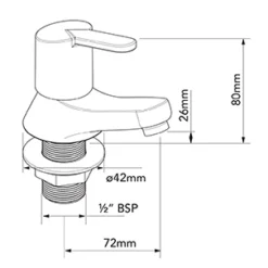 Francis Pegler Araya Basin Taps Pair - Chrome Finish, Modern Bathroom Taps -Bathroom Sales Shop 4S1201