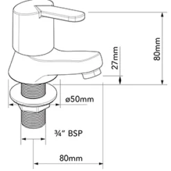 Francis Pegler Araya Bath Pillar Taps Pair - High-Quality Bathroom Taps 5 Francis Pegler Araya Bath Pillar Taps Pair - High-Quality Bathroom Taps -Bathroom Sales Shop 4S1202