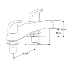 Francis Pegler Haze Deck Dual Flow Bath Filler Tap | Chrome Finish | Modern Bathroom Taps -Bathroom Sales Shop 4g4006 1