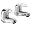 Francis Pegler Izzi Bath Taps Pair - Modern Chrome Bathroom Taps -Bathroom Sales Shop 4g4092