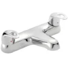 Francis Pegler Izzi Deck Bath Filler Tap - Modern Bathroom Taps with Chrome Finish -Bathroom Sales Shop 4g4096