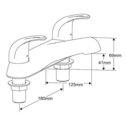 Francis Pegler Izzi Deck Bath Filler Tap - Modern Bathroom Taps with Chrome Finish -Bathroom Sales Shop 4g4096 1