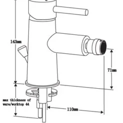 Francis Pegler Ebro Monobloc Bidet Tap | High-Quality Bathroom Tap -Bathroom Sales Shop 4g4126 1