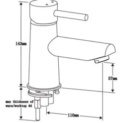 Francis Pegler Ebro Eco Monobloc Basin Mixer Tap - Modern Bathroom Tap with Chrome Finish -Bathroom Sales Shop 4g4128 1