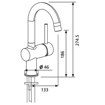 Francis Pegler Adorn Monobloc Basin Mixer Tap - Chrome | Modern Bathroom Tap 4 Francis Pegler Adorn Monobloc Basin Mixer Tap - Chrome | Modern Bathroom Tap - Image 2