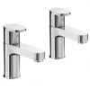 Francis Pegler Strata Blade Basin Taps Pair - Modern Chrome Bathroom Taps -Bathroom Sales Shop 4k6050