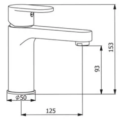 Francis Pegler Strata Blade Monobloc Basin Mixer Tap - Modern Bathroom Tap with Chrome Finish -Bathroom Sales Shop 4k6052 1