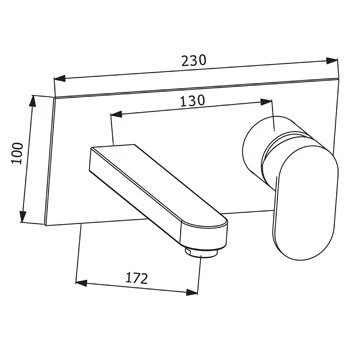 Francis Pegler Strata Blade Wall Mounted Basin Mixer Tap | Stylish & Durable | Wall Mounted Taps 4 Francis Pegler Strata Blade Wall Mounted Basin Mixer Tap | Stylish & Durable | Wall Mounted Taps - Image 2