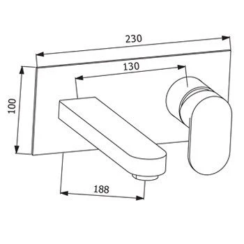 Francis Pegler Strata Blade Wall Mounted Bath Filler Tap - Stylish & Durable 4 Francis Pegler Strata Blade Wall Mounted Bath Filler Tap - Stylish & Durable - Image 2