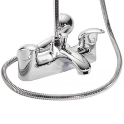 Francis Pegler Signia Deck Bath Shower Mixer Tap - Modern Chrome Finish