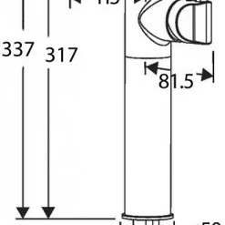 Francis Pegler Panacea Tall Monobloc Basin Mixer Tap - Modern Bathroom Tap -Bathroom Sales Shop 4p2003 1