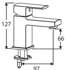 Francis Pegler Manta Monobloc Basin Mixer Tap - Modern Chrome Bathroom Tap -Bathroom Sales Shop 4s8003 1