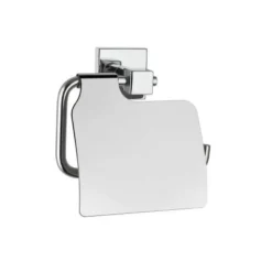 VitrA Q Line Covered Toilet Roll Holder 44996 - Modern Bathroom Accessory