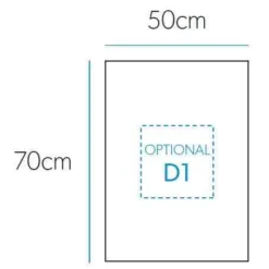 HIB Joshua Bathroom Mirror - 61701500 | Elegant Standard Mirror for Modern Bathrooms -Bathroom Sales Shop 61701500 Line 1