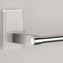 Maine 480mm Chrome Towel Rail | Premium Bathroom Accessory by Origins Living -Bathroom Sales Shop 7805 02 maine backplate white 1 10