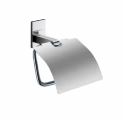 Maine Toilet Roll Holder With Flap - Chrome Finish - Origins Living