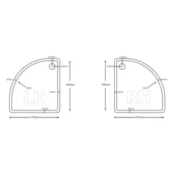 Roman Offset Quadrant Shower Tray - 900 x 760mm | Durable & Stylish Showering Solution 5 Roman Offset Quadrant Shower Tray - 900 x 760mm | Durable & Stylish Showering Solution -Bathroom Sales Shop 900x760 quad tech