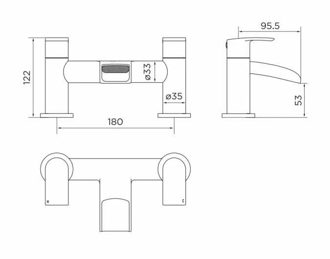 Niagara Balham Waterfall Bath Filler Tap - Stylish Waterfall Taps for Modern Bathrooms 4 Niagara Balham Waterfall Bath Filler Tap - Stylish Waterfall Taps for Modern Bathrooms - Image 2