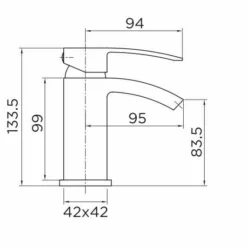 Niagara Pimlico Mini Mono Basin Mixer Tap - Sleek Modern Design for Bathrooms -Bathroom Sales Shop 9041 tech